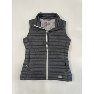 Stio Pinion Down Puffer Vest Womens Small Gray Ultra Light Hiking